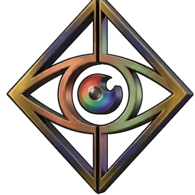 AIRPindex logo: A metallic, rainbow-colored eye set within a gold geometric diamond frame.